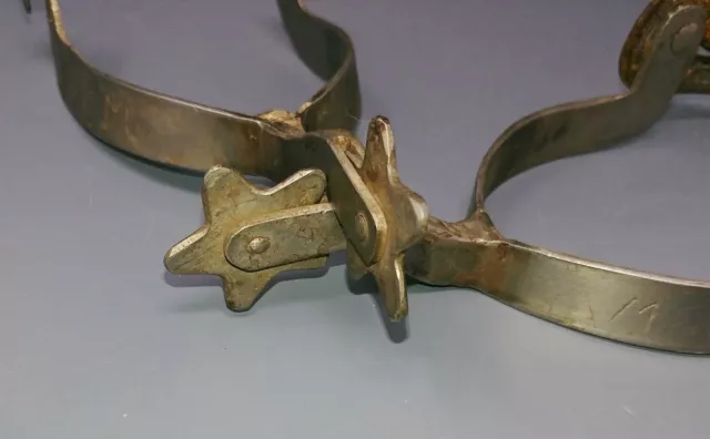 Pair of 5 Point Rovel Gooseneck Cowboy Spur Handmade Makers Engraving "MALOY" 3