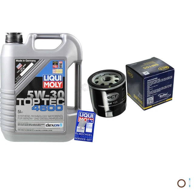 SCT Germania Filtro olio 5 L Liqui Moly 3756 Top Tec 4600 5W-30 per OpelDaewoo