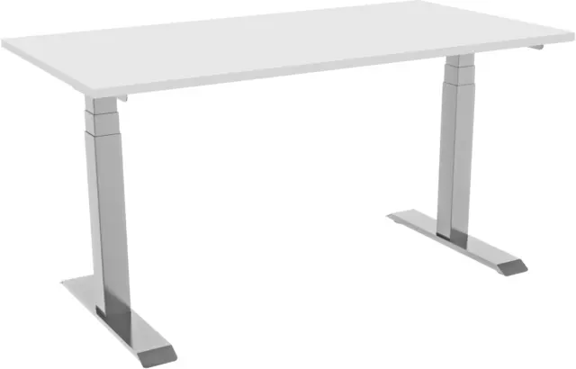 celexon Schreibtisch Pro weiß elektrisch-höhenverstellbar + Tischplatte 150x75cm