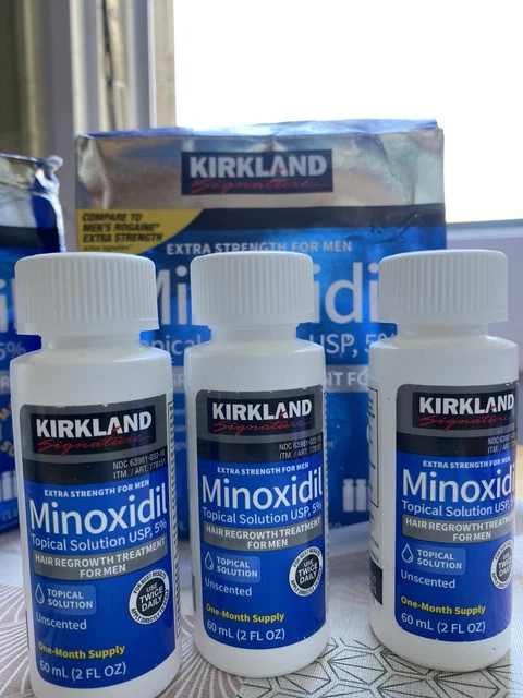 Minoxidil Kirkland 5% - Traitement 2 Mois Pour Cheveux Et Barbe - Neuf