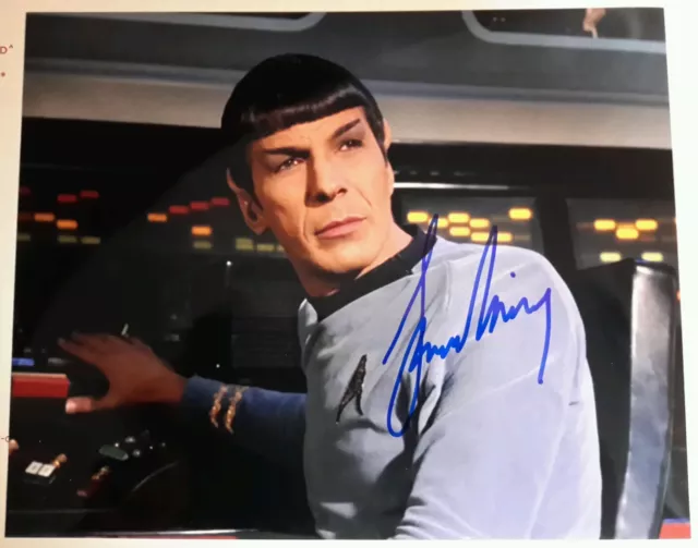 Leonard Nimoy Star Trek Autografo Classico Spock Stile B