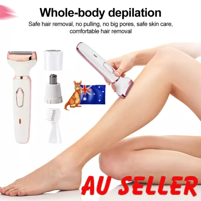 4 in 1 Electric Lady Women Shaver Hair Arm Leg Bikini Face Remover Razor Trimmer