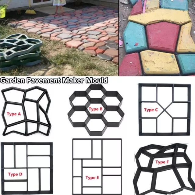 Garden Paving Mould DIY Path Maker Concrete Mould Brick Pavement Cement Mold