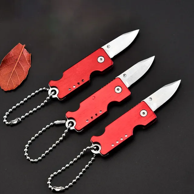 Keyring Mini Folding Pocket Knife Outdoor Camping Stainless Steel Tactical Knife
