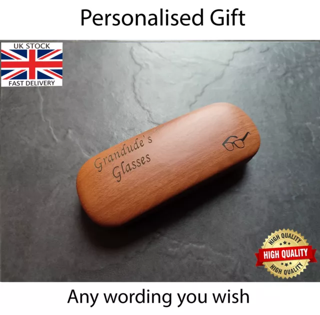 High Quality Personalised Laser Engraved Reading Glasses Case Men Women Grandad