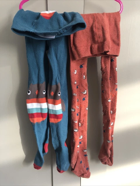 Small Bundle Girls Tights Next 5-6 Years Woodland Owls Birds Squirrel