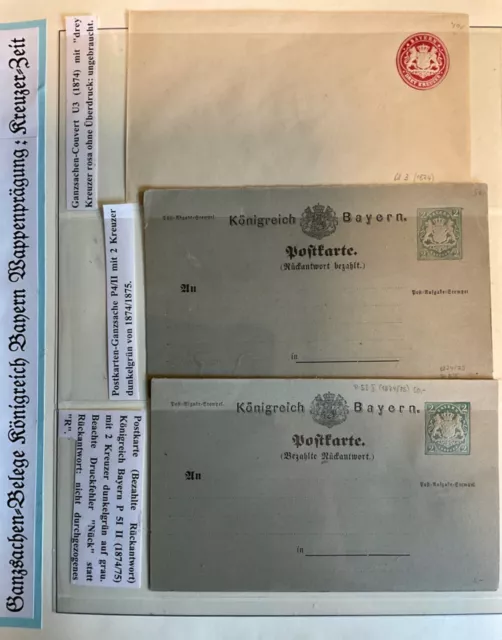 Altdeutschland-Bayern Partie-Briefe, Postkarten, Postanweisungen gest. + ungebr.