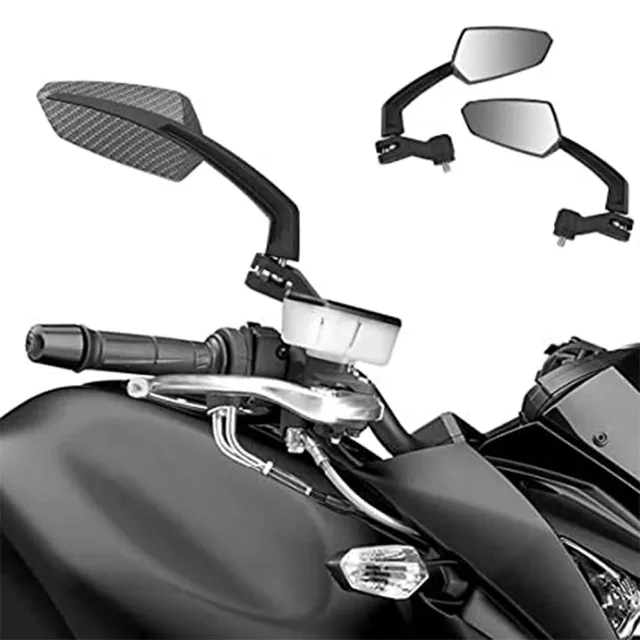8/10mm Black Motorcycle Bike Wing Rear View Side Mirrors Motorbike Rearview Pair
