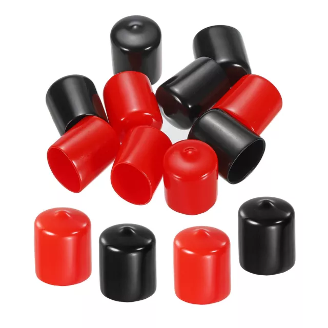 3-25mm 5-50pcs PVC Vinyl Rubber Round End Cap Thread Cover Steel Pipe Plastic Tu 3