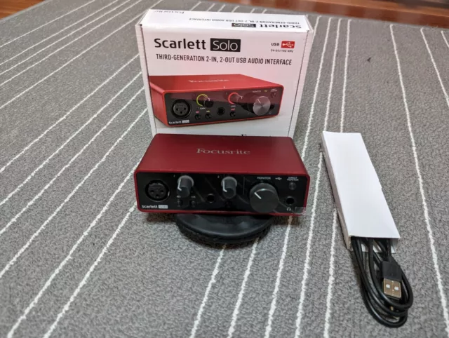 Focusrite Scarlett Solo 3rd Gen 2-Channel Pro Audio Interface - SCARLETT-SOLO-3G