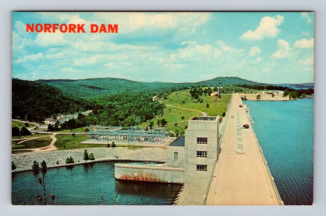 Mountain Home AR-Arkansas, Norfork Dam, Ozarks, Antique Vintage Postcard