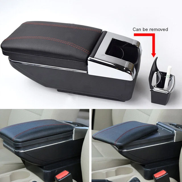 Universal Car Central Container Armrest Box PU Leather Center Storage Case Parts