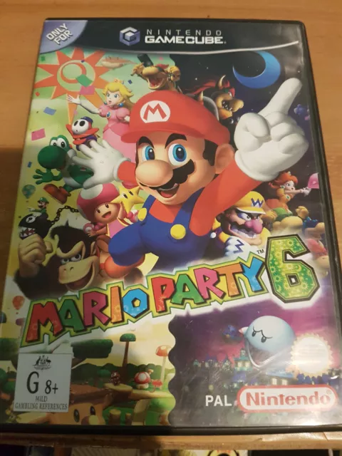 mario party 6  complete w manual nintendo game cube pal version