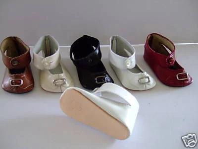 CHAUSSURES CUIR Taille 12 (8.2 cm) pour POUPEE moderne et ancienne  -DOLL SHOES