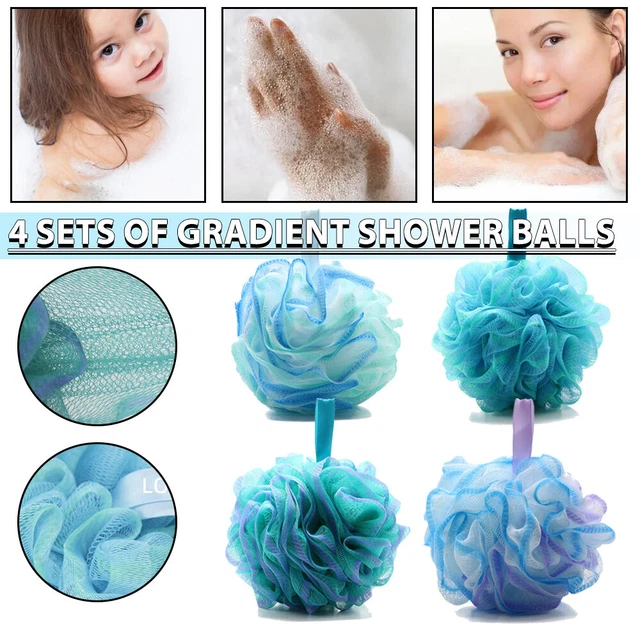 Extra-Large Mesh Exfoliating Sponge Body Scrubber Bath Puff Shower N
