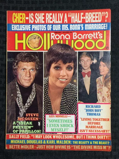 1974 Feb RONA BARRETT"S HOLLYWOOD Magazine VG 4.0 Steve McQueen / Liza Minnelli