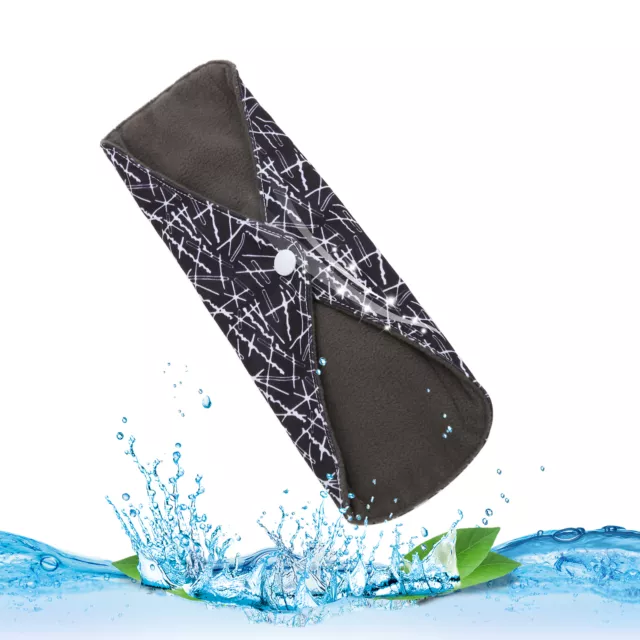 2pcs Frauen Sanitary Pad Waschbar Wiederverwendbare Bambus Carbon Fiber Femi Obm