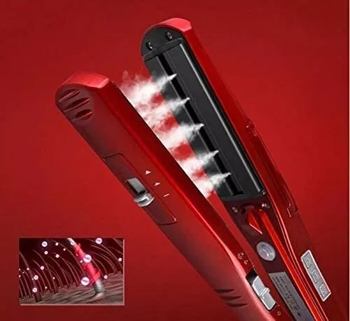 Plancha De Cabello Con VAPOR Vapor Alisadora De Pelo Profesional Cerámica Salón 3