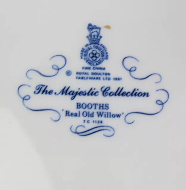 Royal Doulton Old Willow Plates Platters. The Majestic Collection Booths. Real. 2