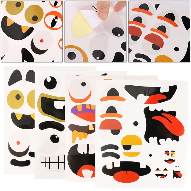 8 Pcs Pumpkin  Craft Stickers Halloween Party Decorations Kid Halloween Sticker