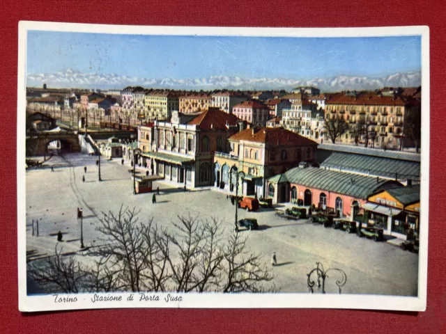 Cartolina - Torino - Stazione di Porta Susa - 1956