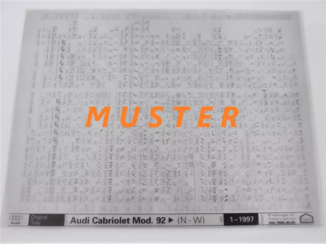 Audi Coupe Mod. 88 1988 (J) Original SPARE PART CATALOG ETK Microfiche