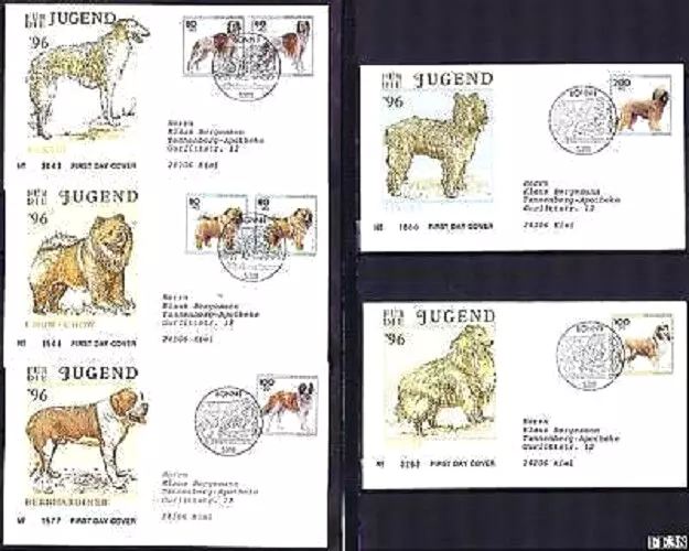 BRD 1996: Jugend-FDC der Nr. 1836-1840! Bonner Sonderstempel! Gelaufen! 1A 24-03