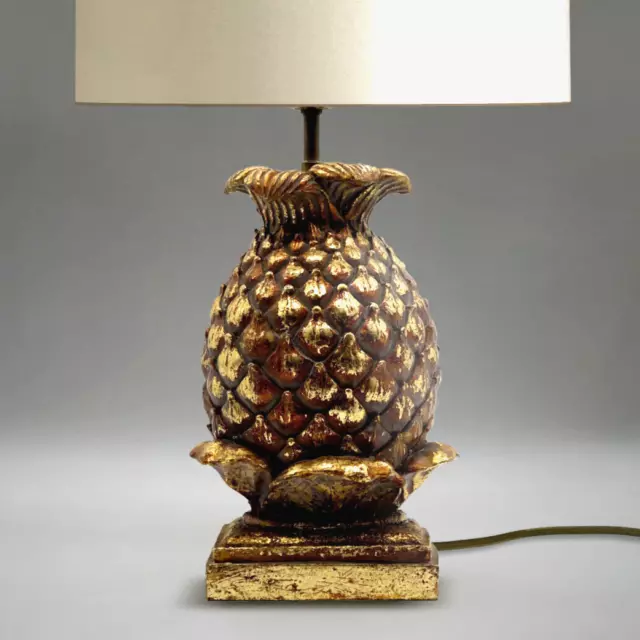 Pied de lampe ananas vintage pineapple lamp base design années 70