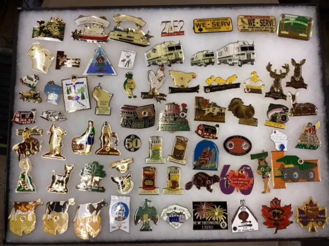 Lions Club Pins:  67 Vintage Club & District Pins