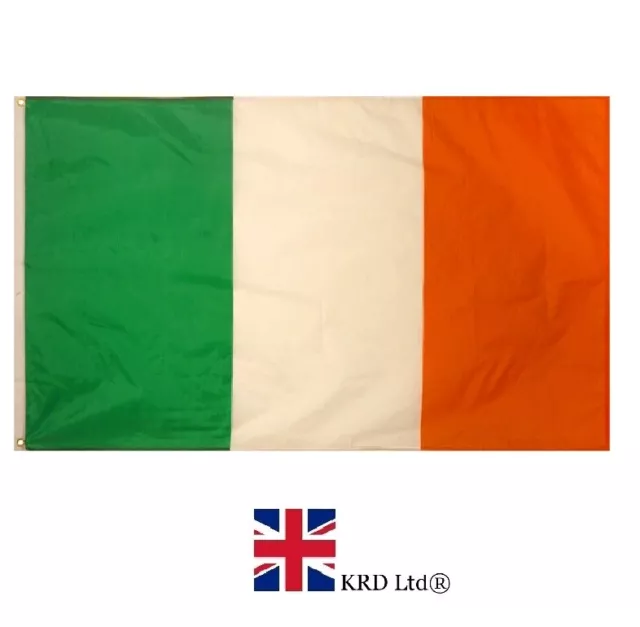 Republic Of Ireland IRISH TRI COLOUR FLAG 5x3 Ft With Eyelets St Patricks Day UK