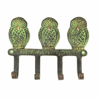 New Farmhouse Key Holder Multicolor Antique Coat Rack Brass Wall Hooks Wise Owl