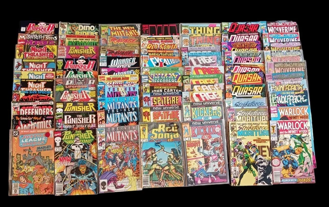 Mixed Comic Book Lot 70 Marvel, Punisher, Mutants, Red Sonja, Cage, Quasar