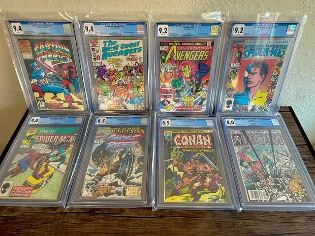 Marvel Comics ⭐️ Mixed Lot of 8! (1975-1993) CGC Graded 9.4-8.0 Key Issues 🔑