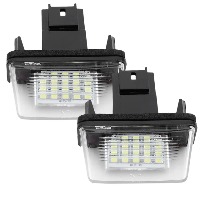 Lampe De Plaque D'Immatriculation Pour Citroën C3 02-09 2pcs 18 LED Gauche Et
