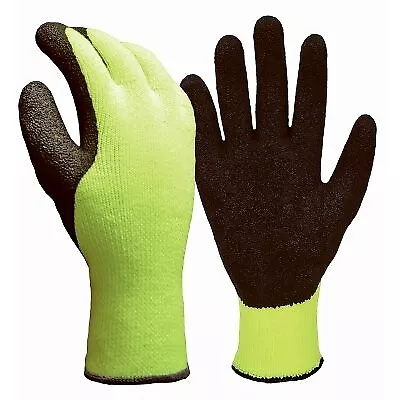 Winter Gloves, Hi-Viz Yellow Acrylic, Thermal Shell, Men's XL -8728-26