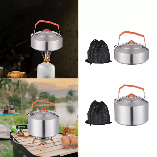 Camping Water Kettle Camp Tea Pot Water Boiler Stainless Steel Kettle for Hiking