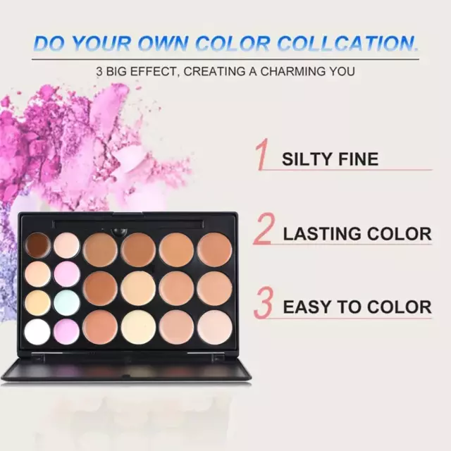 Joyeee 20 Colors Cream Conceal and Correct Concealer Palette, Camouflage Makeup 3