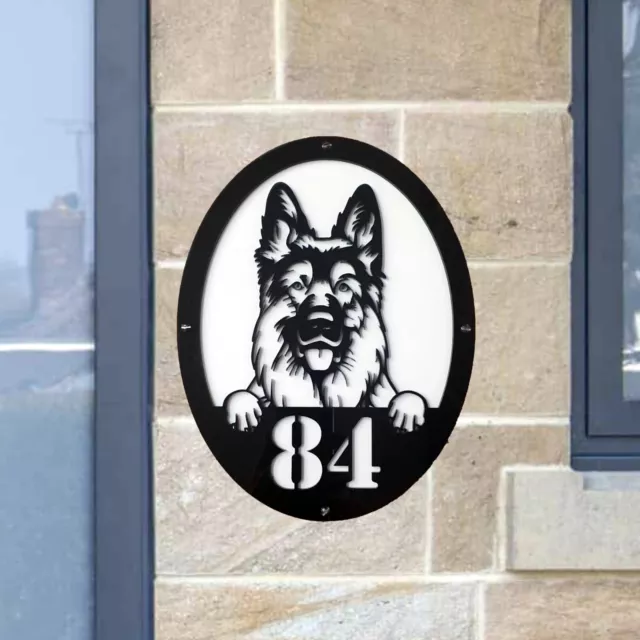 Dog House Number Plaque (Dog Breeds E - O) 3
