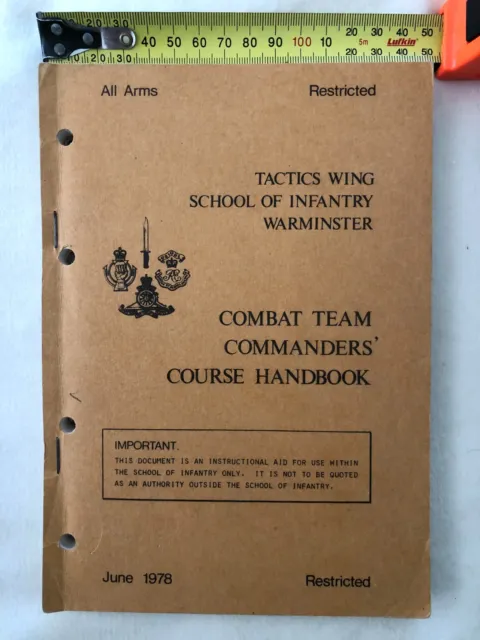 Army: British Infantry, Warminster - Combat Team Commanders' Cse Handbook, 1978