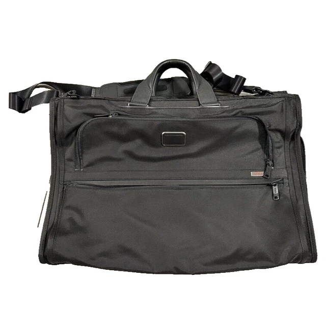 Tumi Alpha Black Garment Bag Tri-Fold Carry-On Travel Luggage Shoulder Strap