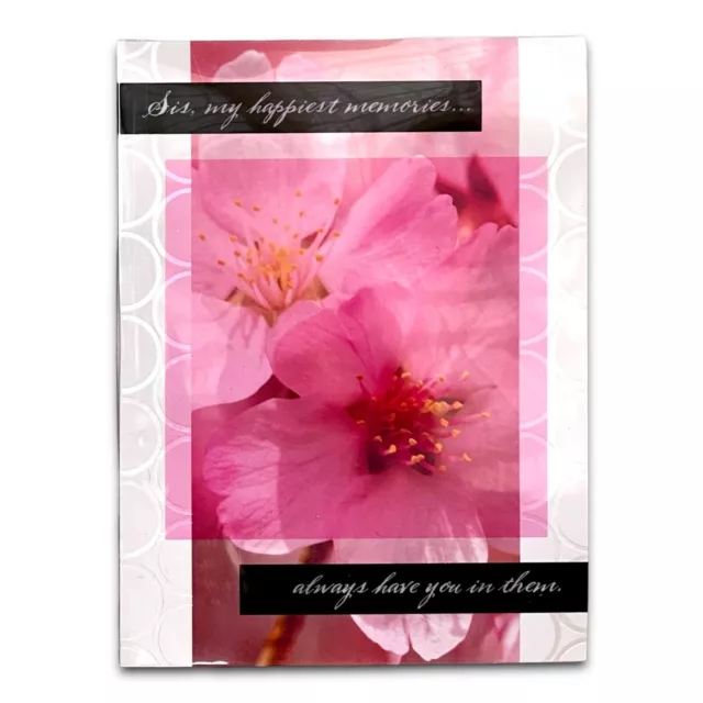 Pink HAPPY BIRTHDAY Card FOR A WONDERFUL SISTER by American Greetings + Envelope