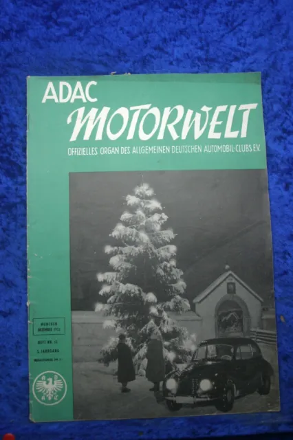 ADAC Motorwelt 12/52 (B) Carrera Panamericana Messico Londra Motorschau