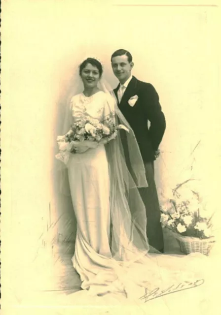 Photo ancienne mariage vendéen les Sables d'Olonne photo Beduneau 3