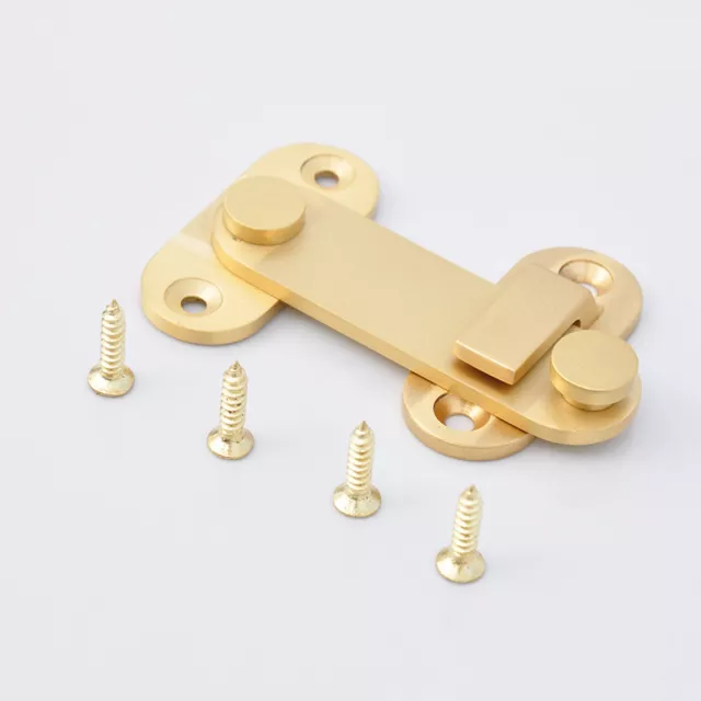 Door Lock+Screws Bolt Brass Catch Latch Slide for Bathroom Bedroom Toilet