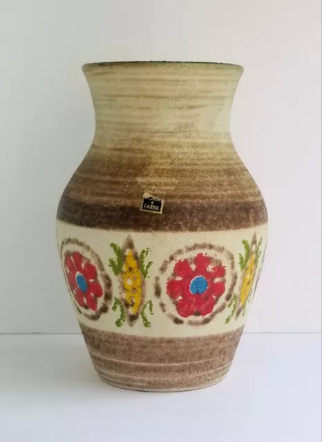 Jasba Keramik 172/15 Form + Farbe Vase West Germany Pottery MCM Vintage 60s Lava