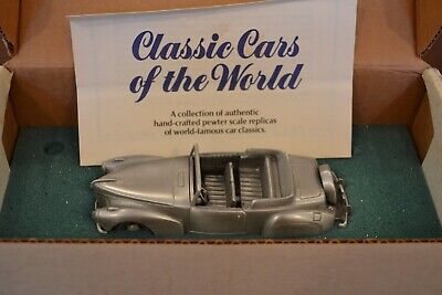 Danbury Mint 1941 Lincoln Continental Pewter Car Original Shipping Box From 1980