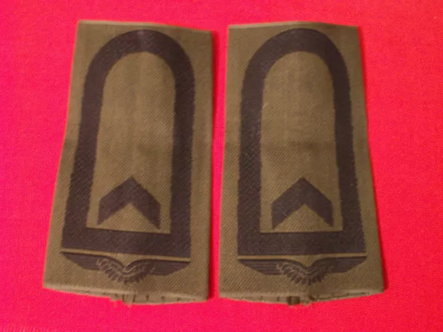 BW Bundeswehr Schulterklappen Luftwaffe Feldwebel (schw/oliv) Tarnjacke,NW (#22)