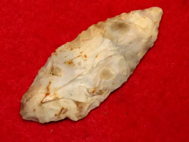 Authentic Native American artifact arrowhead 3-1/4" Arkansas Adena point O13