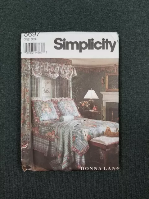 Simplicity Pattern #8697 ~ Home Decor Bedroom Bedding Window Curtains ~ FF/UC