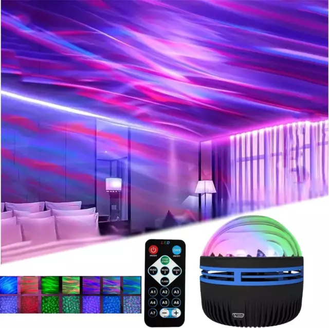 2-in-1 Northern Lights and Ocean Wave Projector with 14 Light Effects for Party;